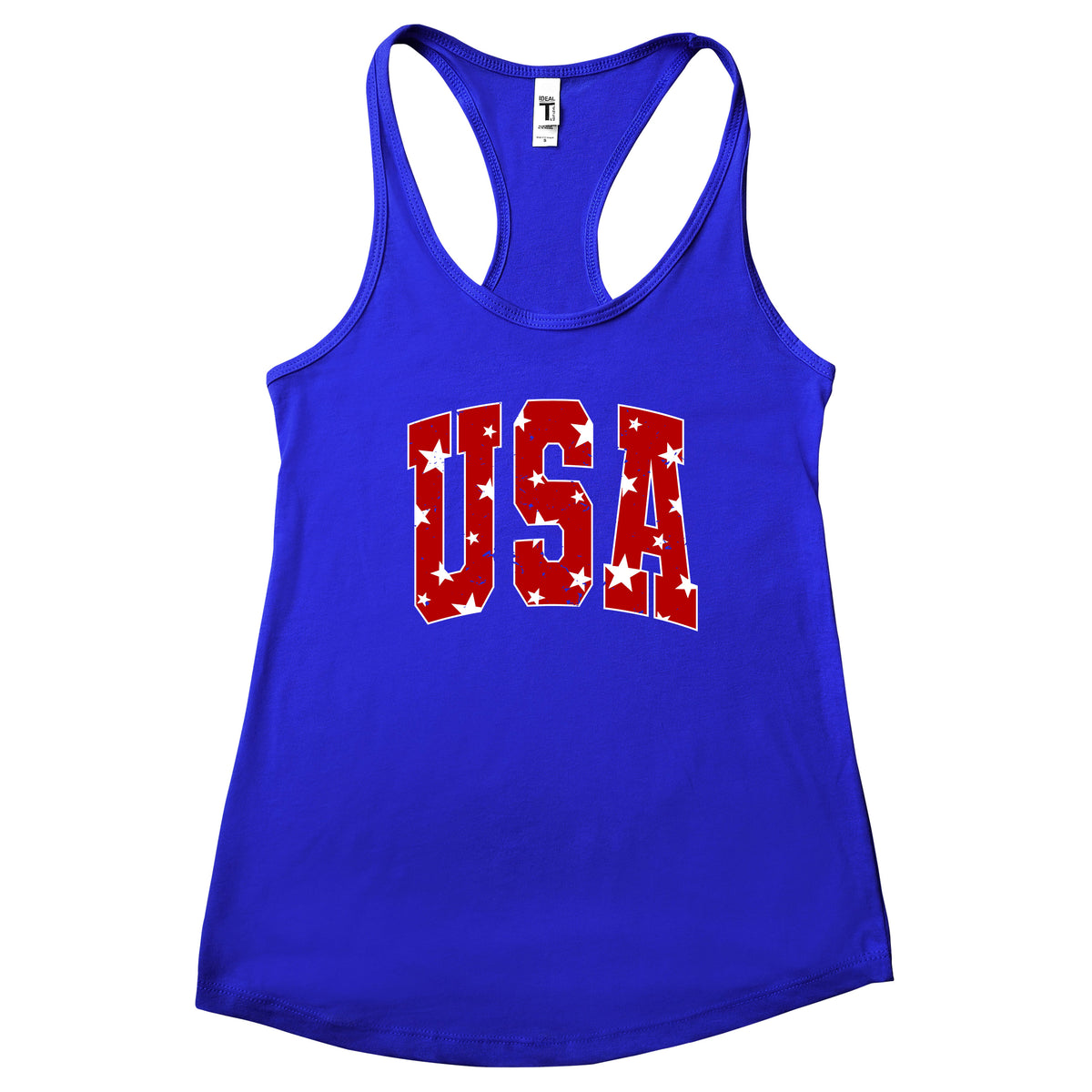 Distressed USA with Stars Tank Top