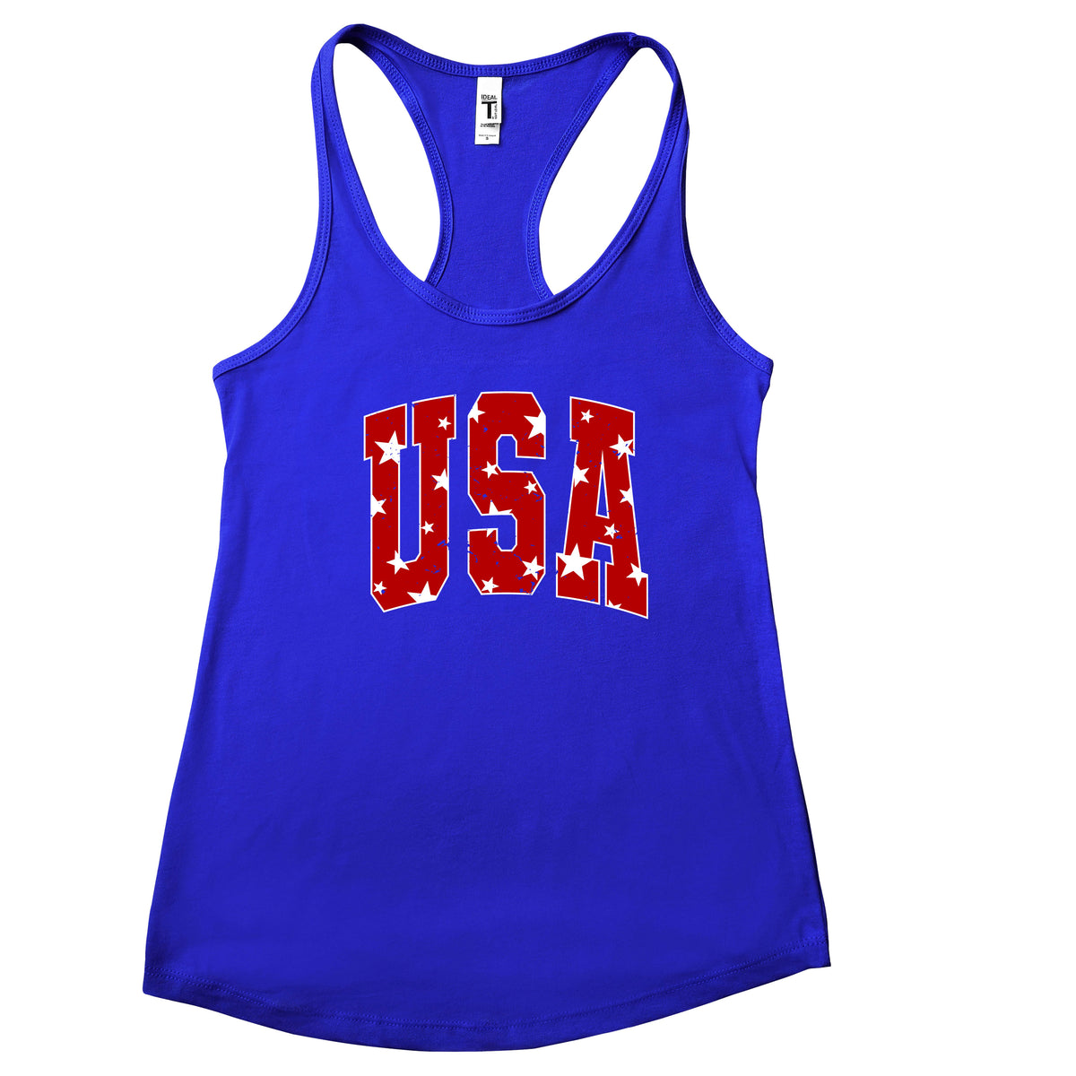 Distressed USA with Stars Tank Top