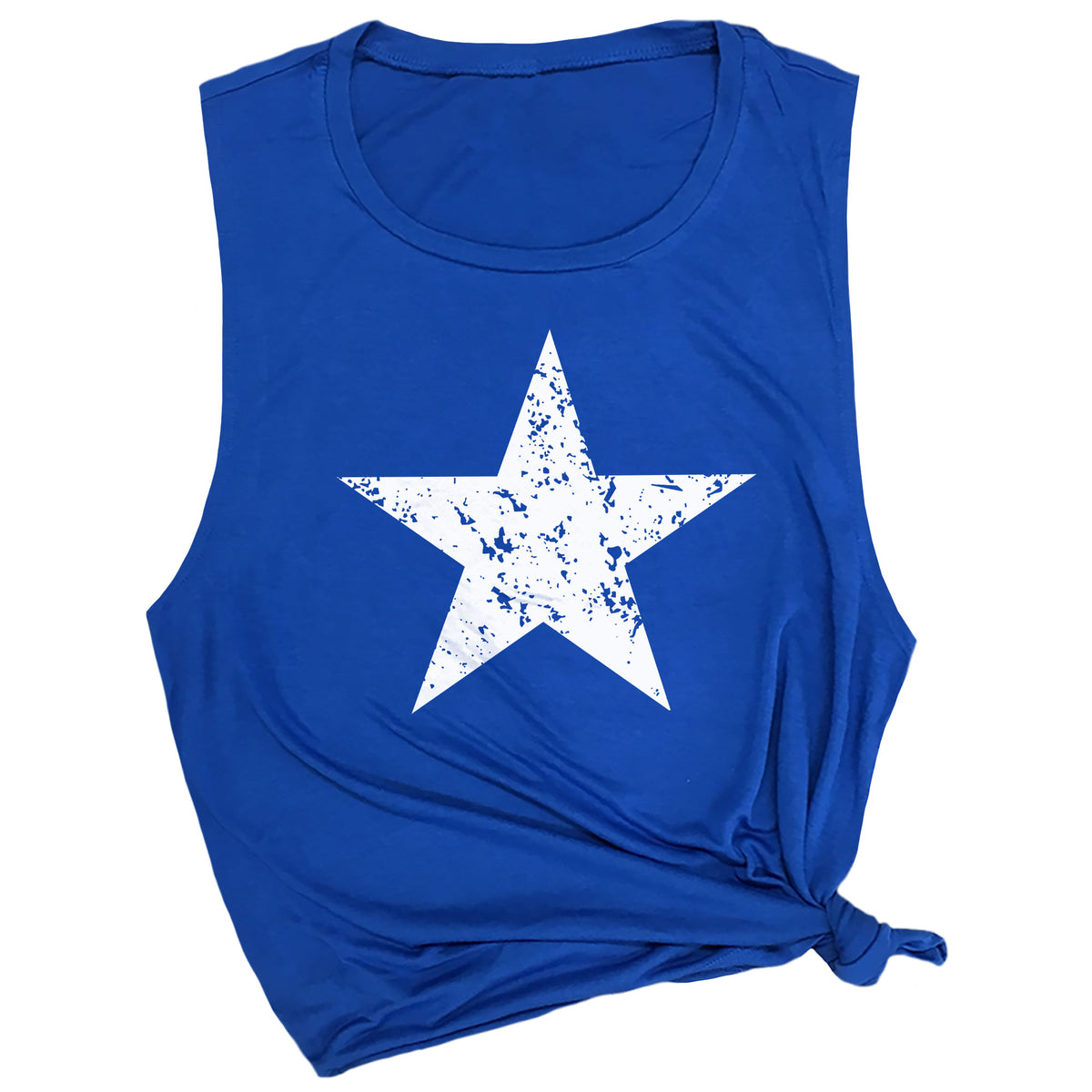 Distressed Star Muscle Tee