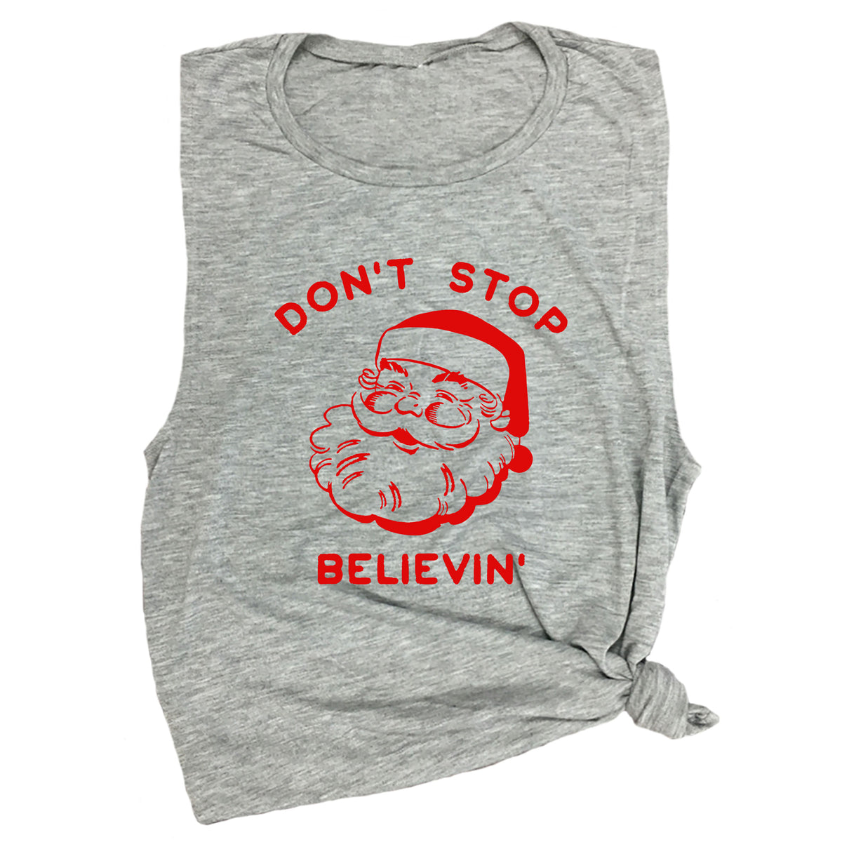 Don't Stop Believin' Santa Muscle Tee