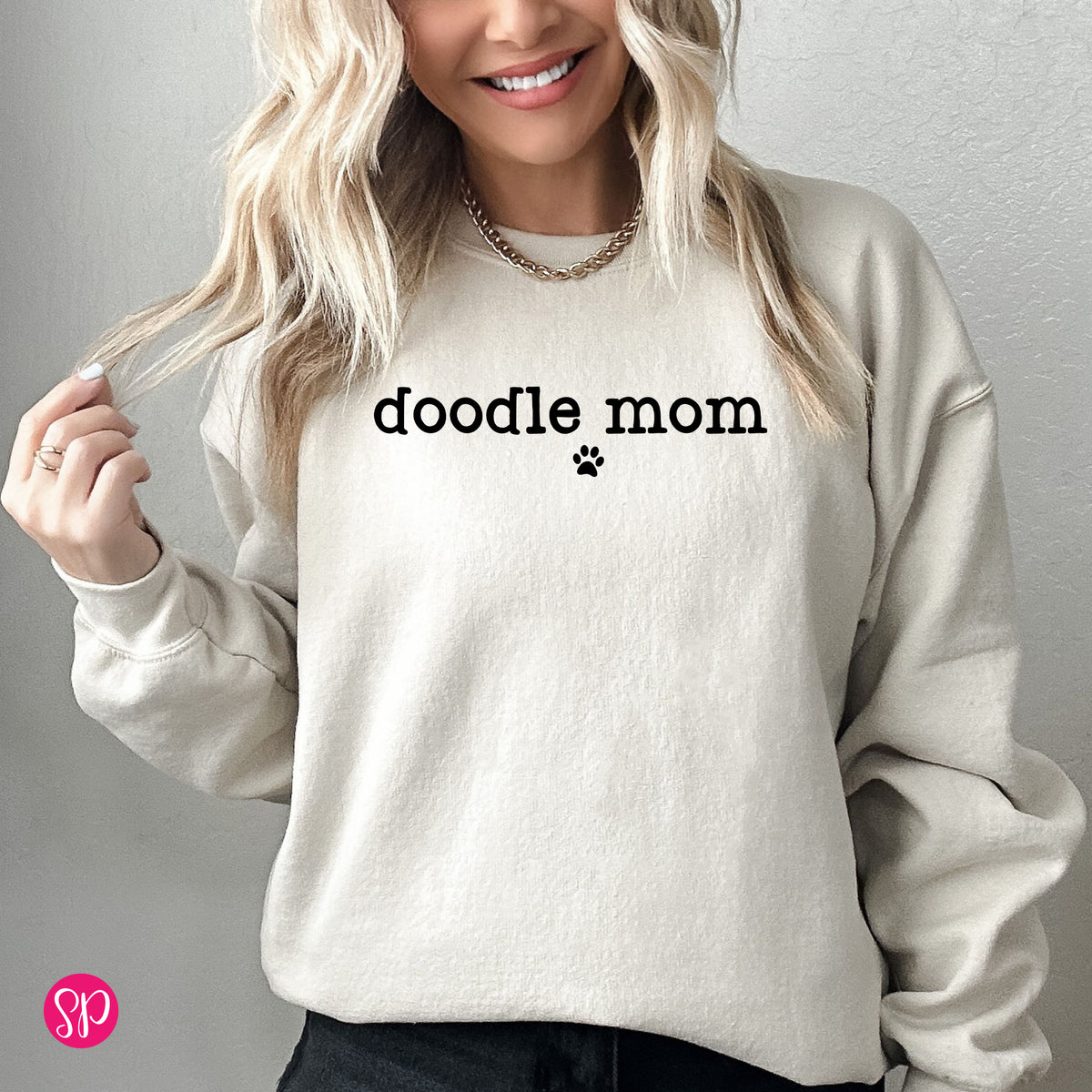 Doodle Mom with Paw Print Sweatshirt