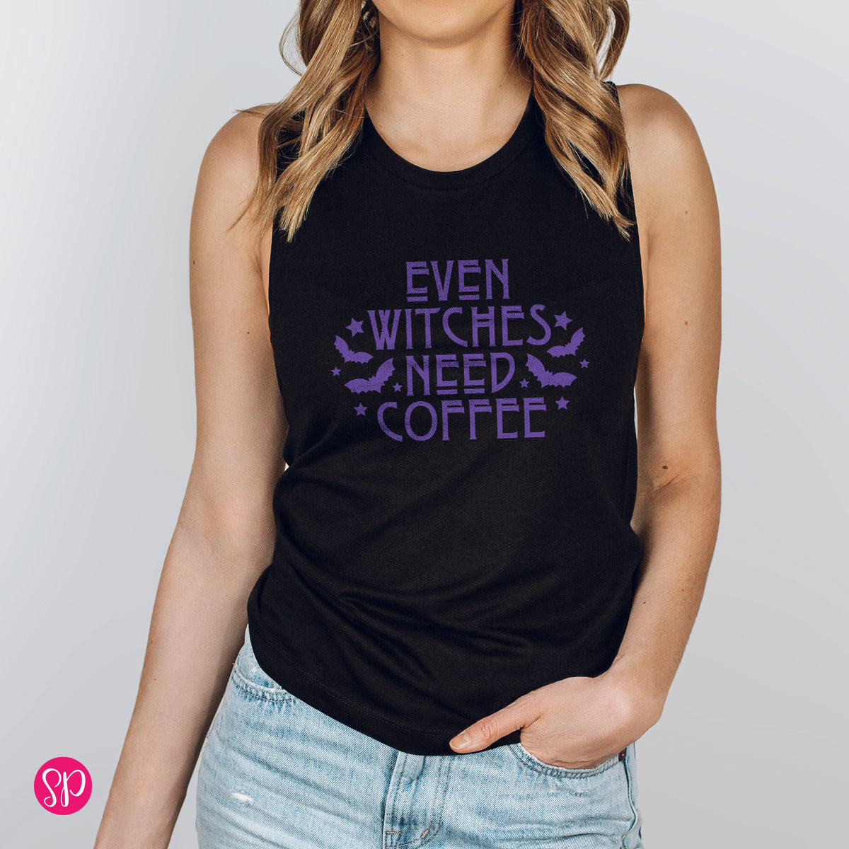 Even Witches Need Coffee Muscle Tee