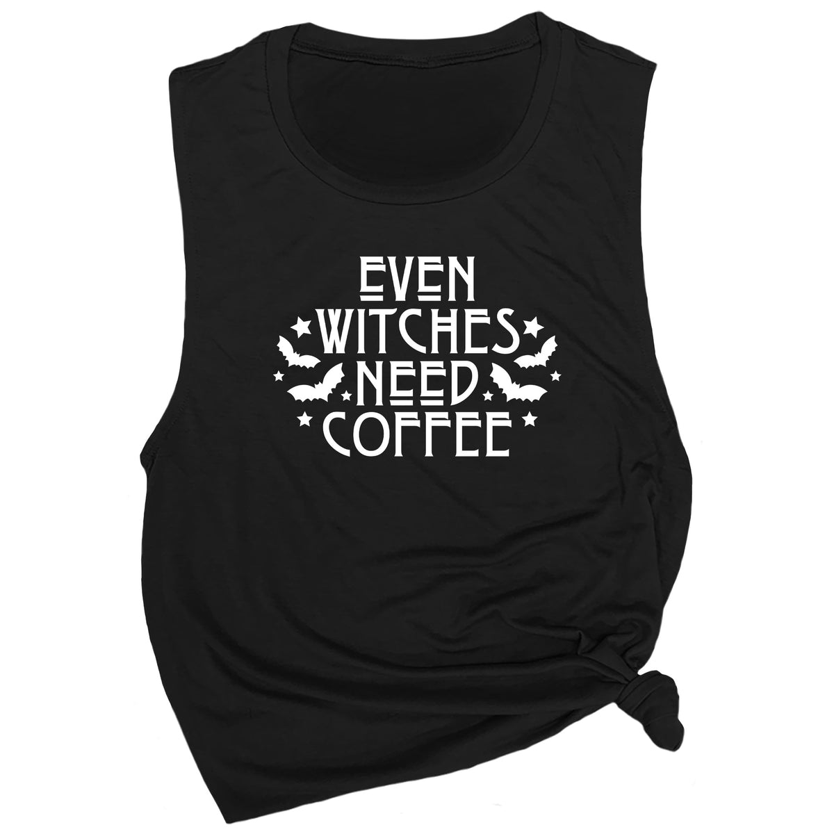 Even Witches Need Coffee Muscle Tee