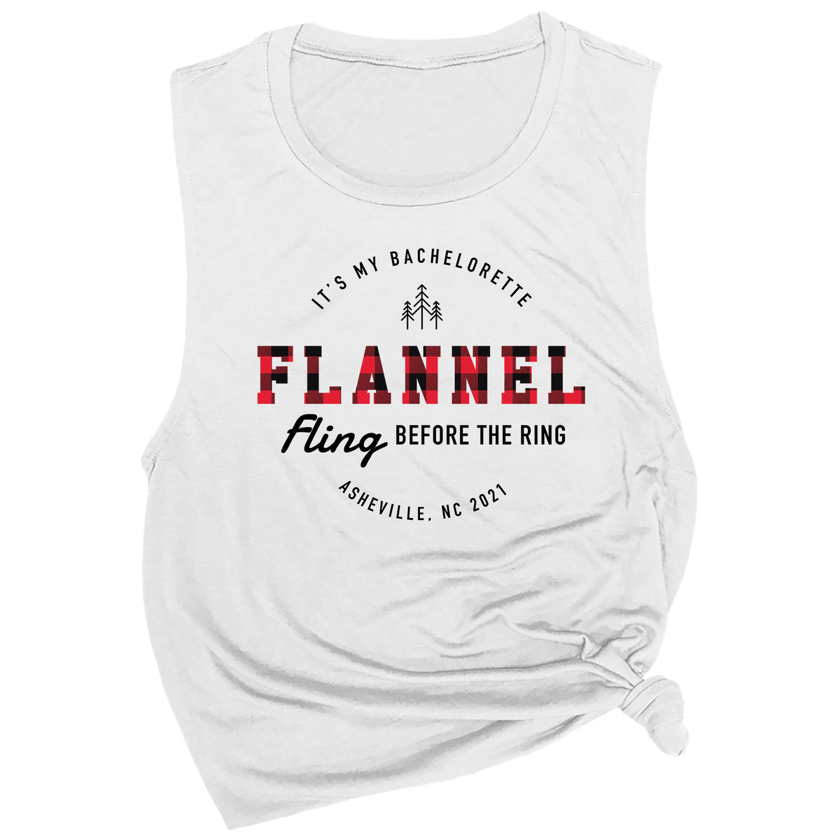 Flannel Fling Before the Ring with Custom Muscle Tee