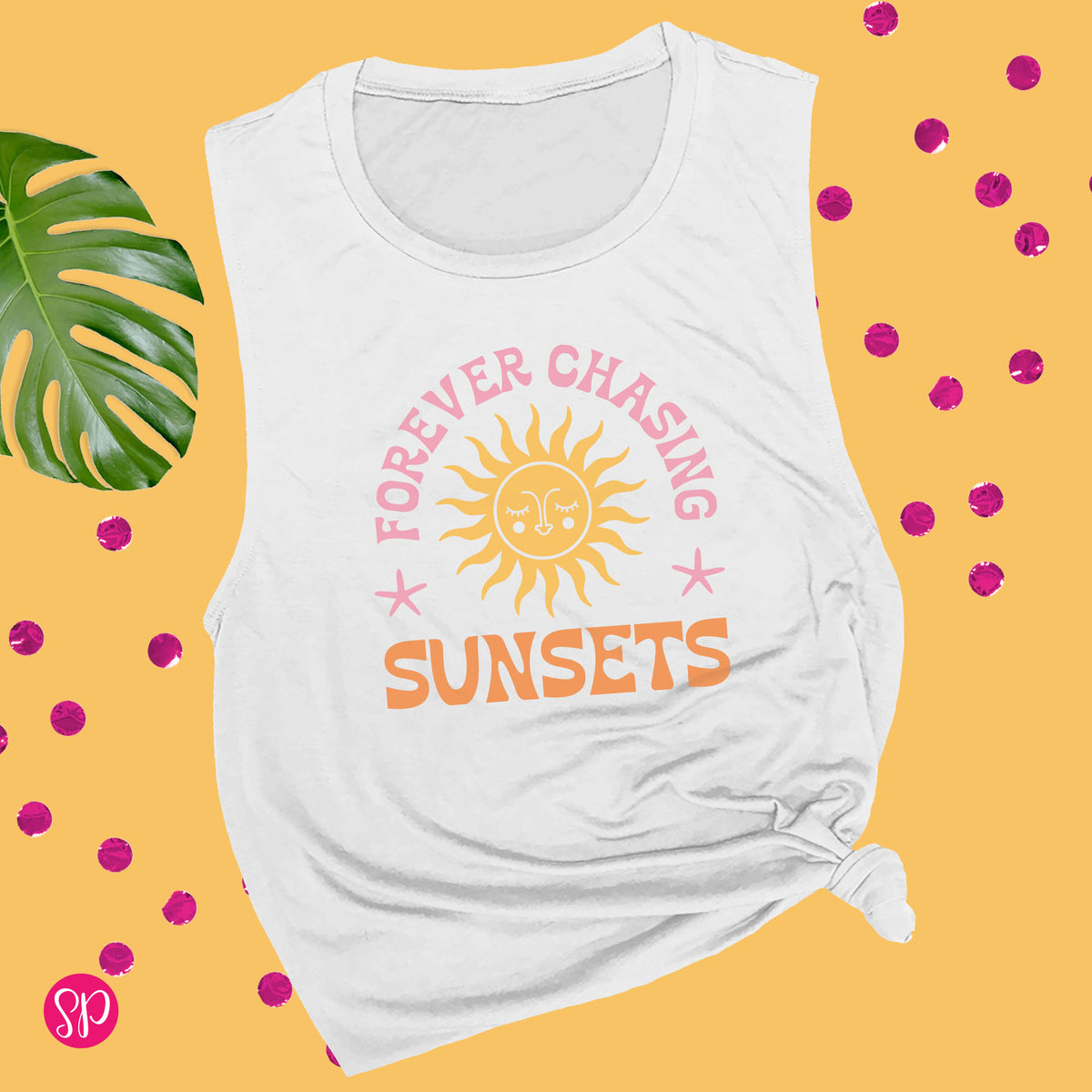 Forever Chasing Sunsets Muscle Tee