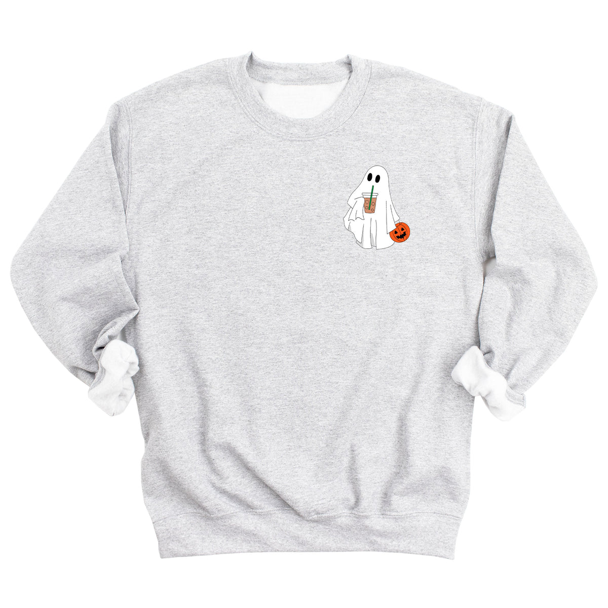 Ghost with Coffee (Chest Print) Sweatshirt