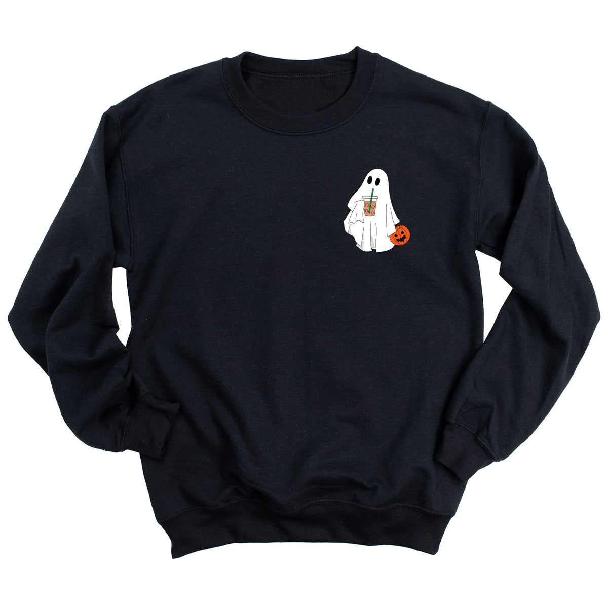 Ghost with Coffee (Chest Print) Sweatshirt