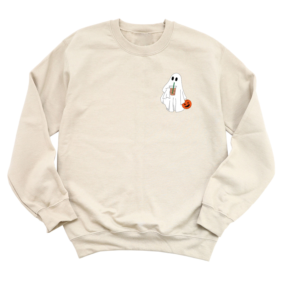 Ghost with Coffee (Chest Print) Sweatshirt