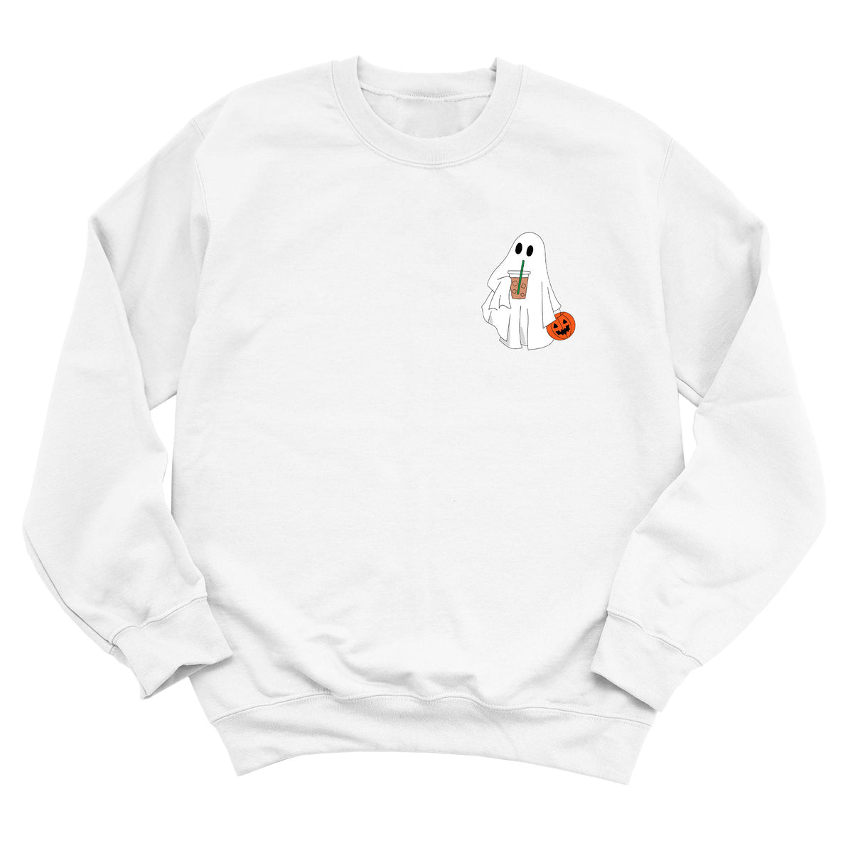 Ghost with Coffee (Chest Print) Sweatshirt