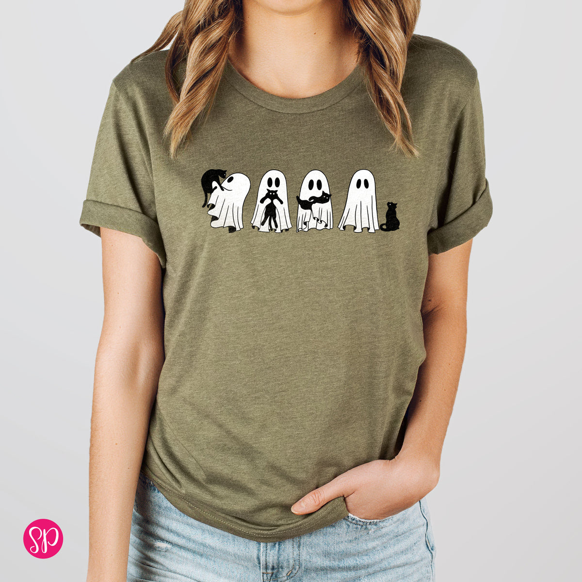 Ghosts with Black Cats Unisex T-Shirt