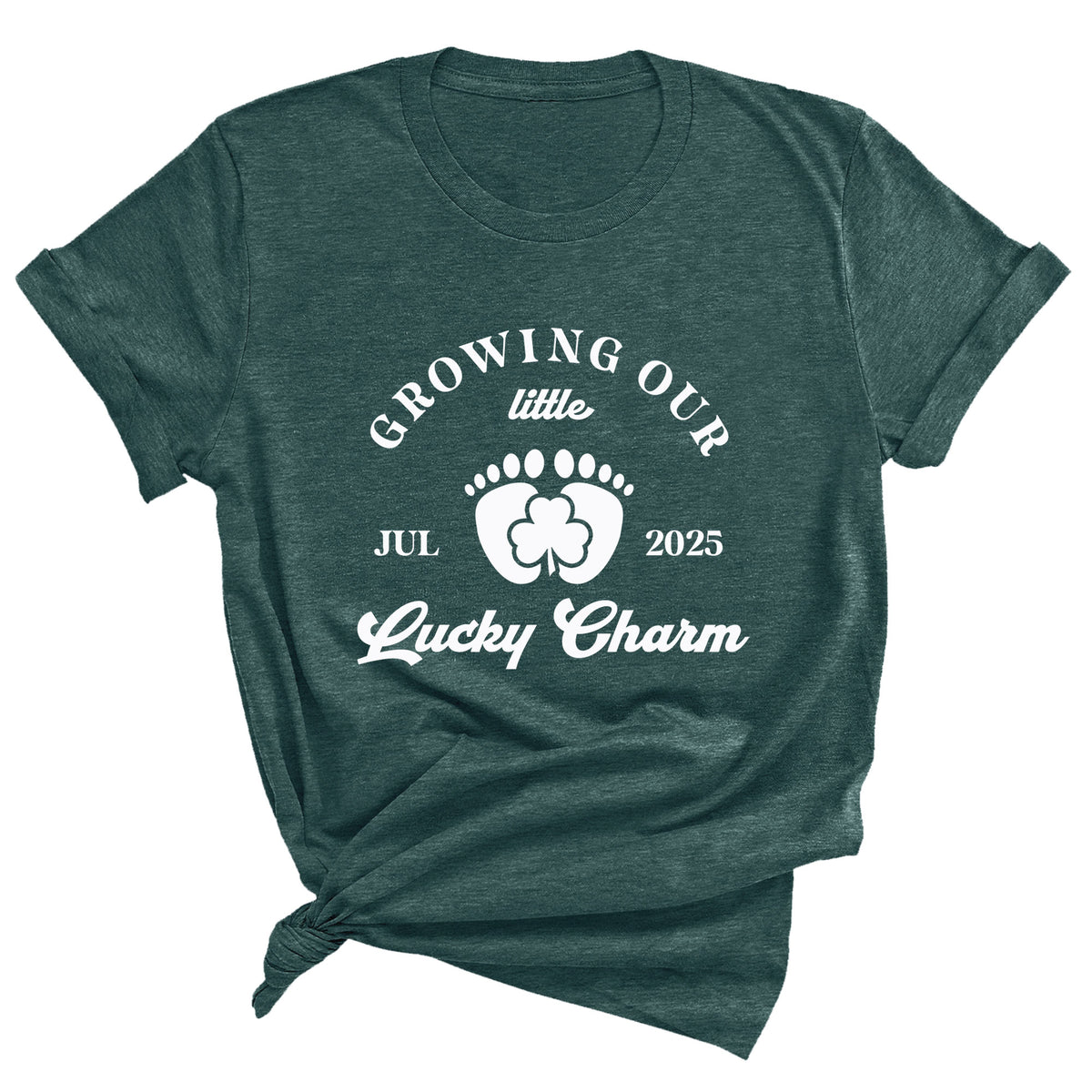 Growing Our Lucky Charm with Month & Year Unisex T-Shirt