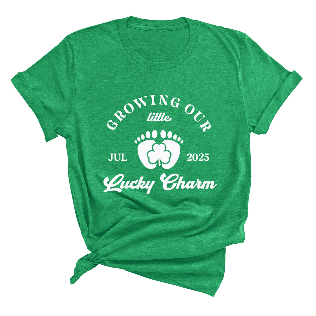 Growing Our Lucky Charm with Month & Year Unisex T-Shirt