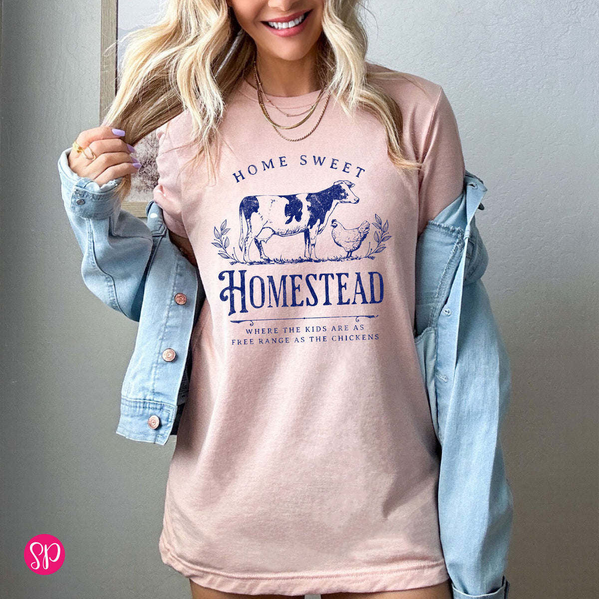 Home Sweet Homestead Unisex T-Shirt (NAVY INK)