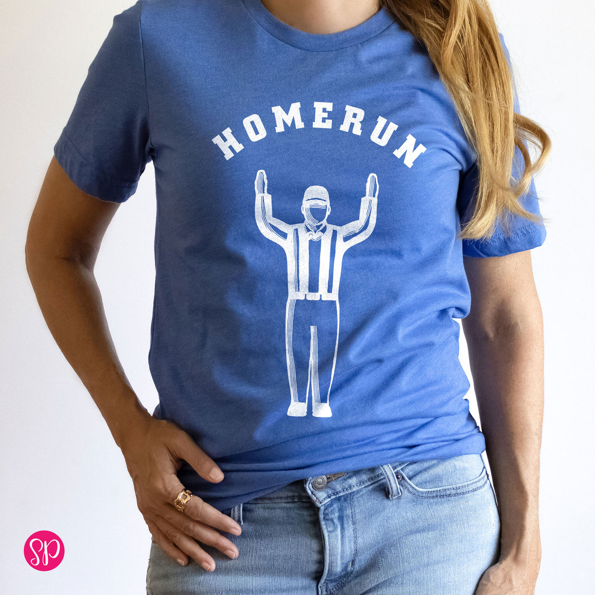Homerun Touchdown Funny Football Baseball Sports Shirt for Women Graphic Tee