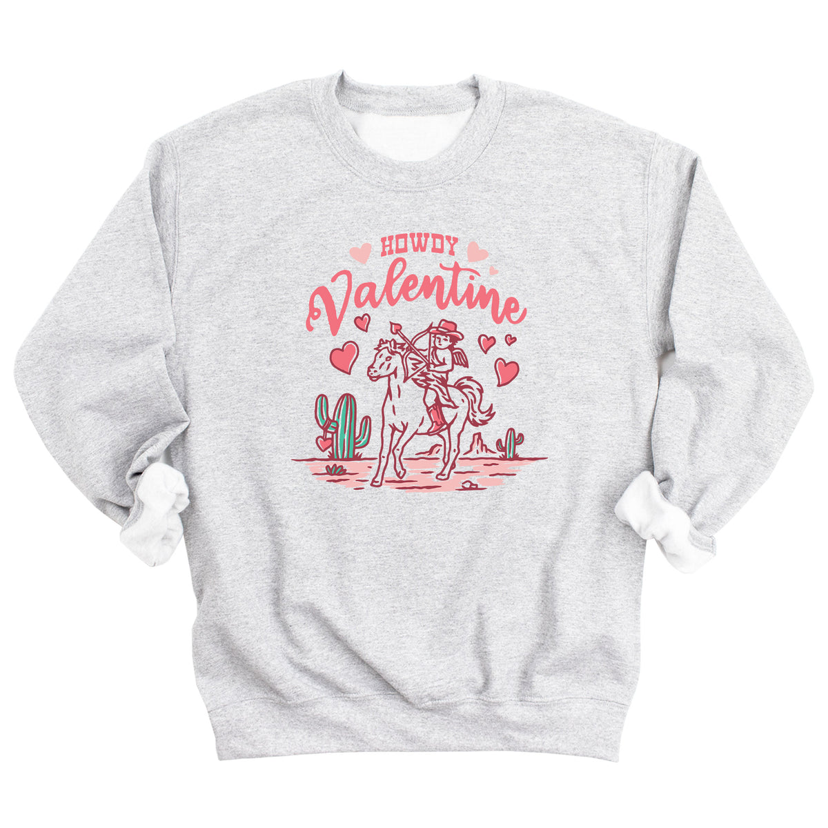 Howdy Valentine with Cupid Horse Sweatshirt