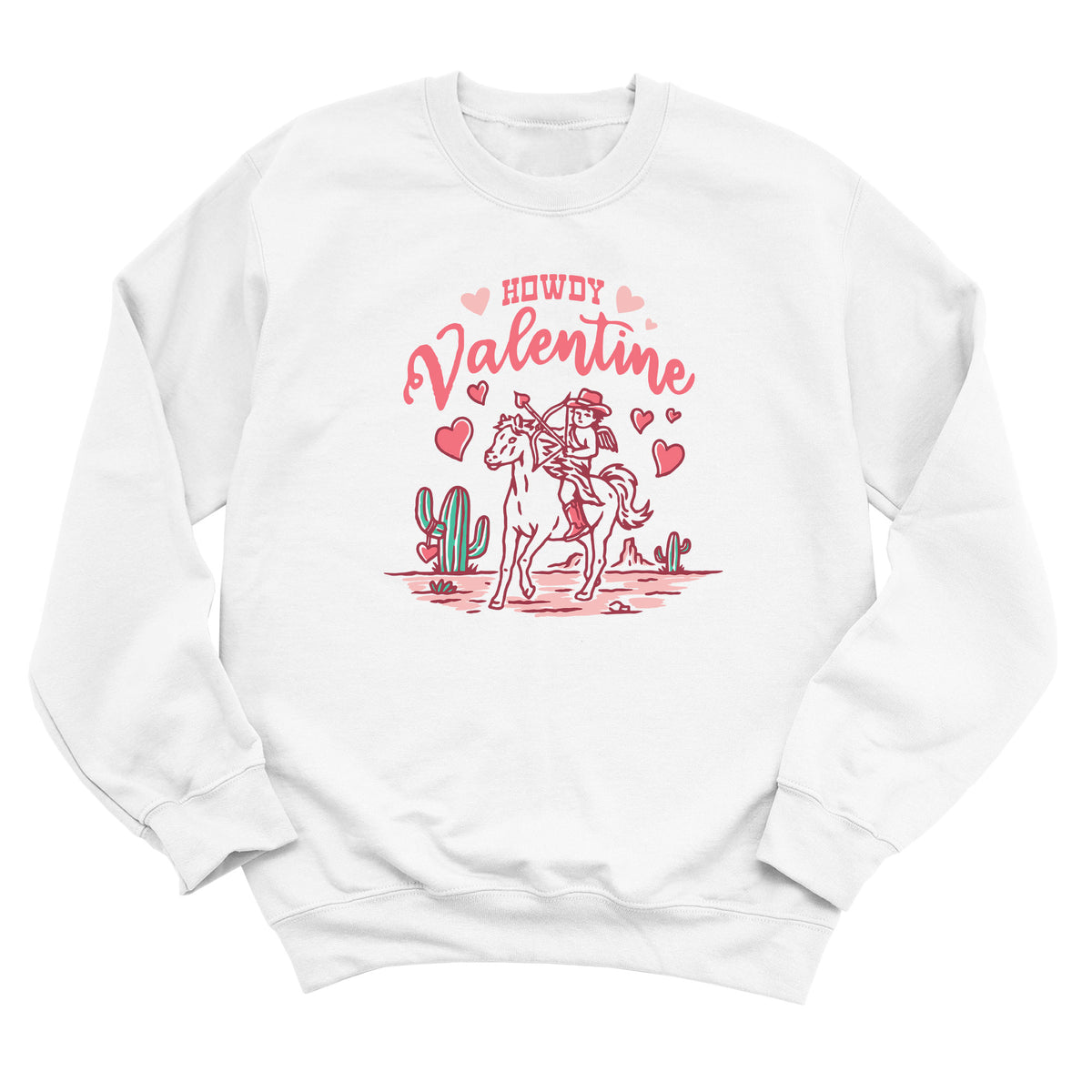 Howdy Valentine with Cupid Horse Sweatshirt