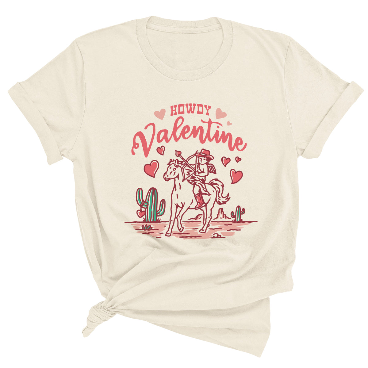 Howdy Valentine with Cupid Horse Unisex T-Shirt