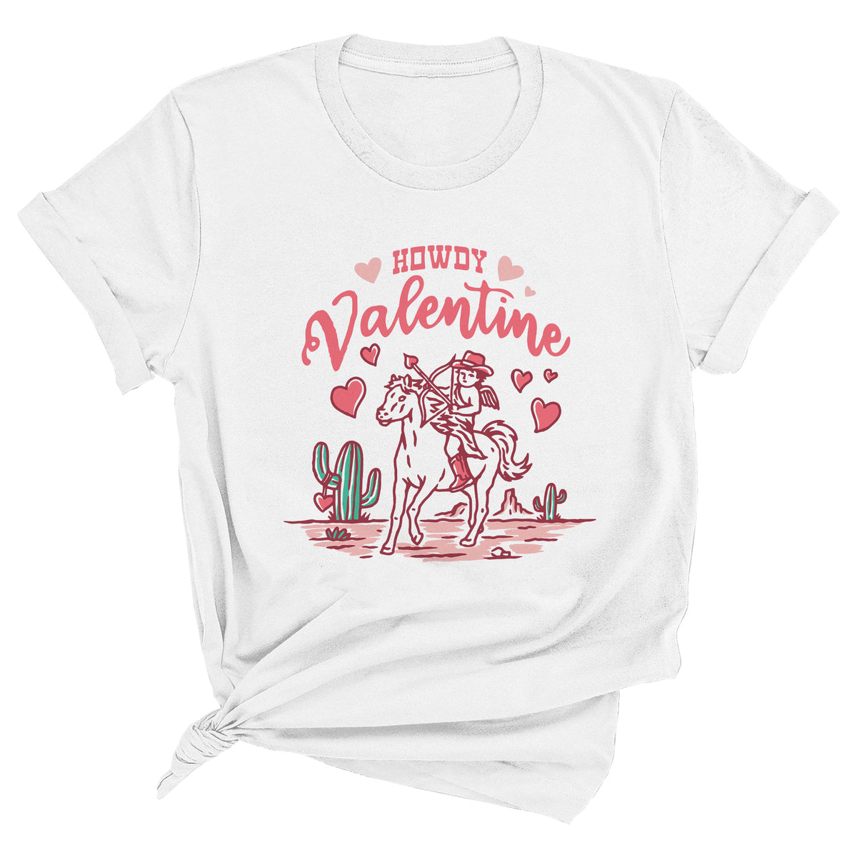 Howdy Valentine with Cupid Horse Unisex T-Shirt