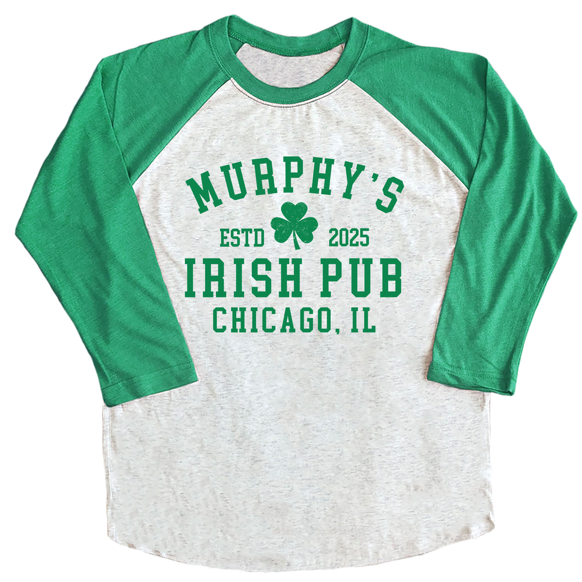 Irish Pub with Custom Name, City & Year Raglan