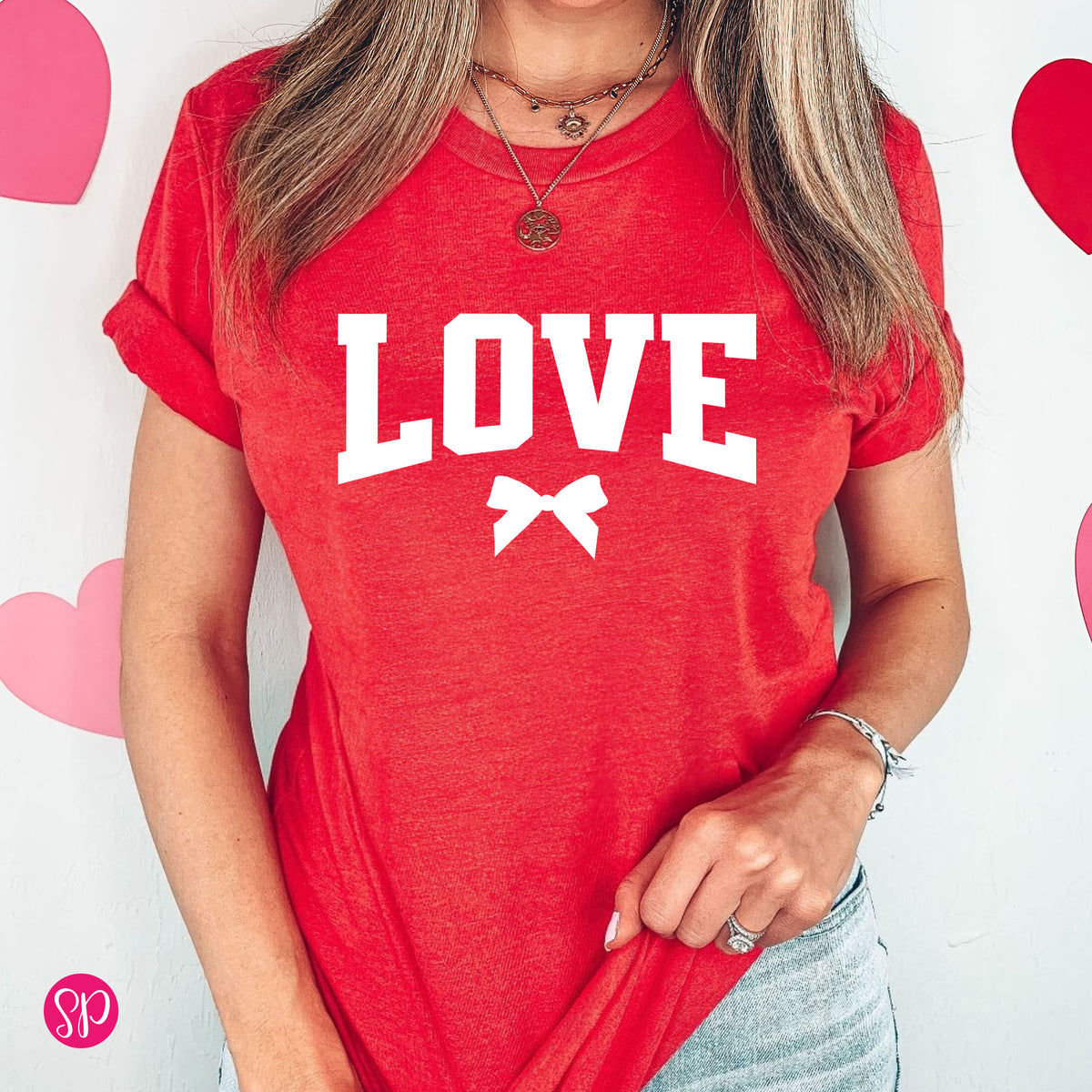 LOVE with Bow Unisex T-Shirt