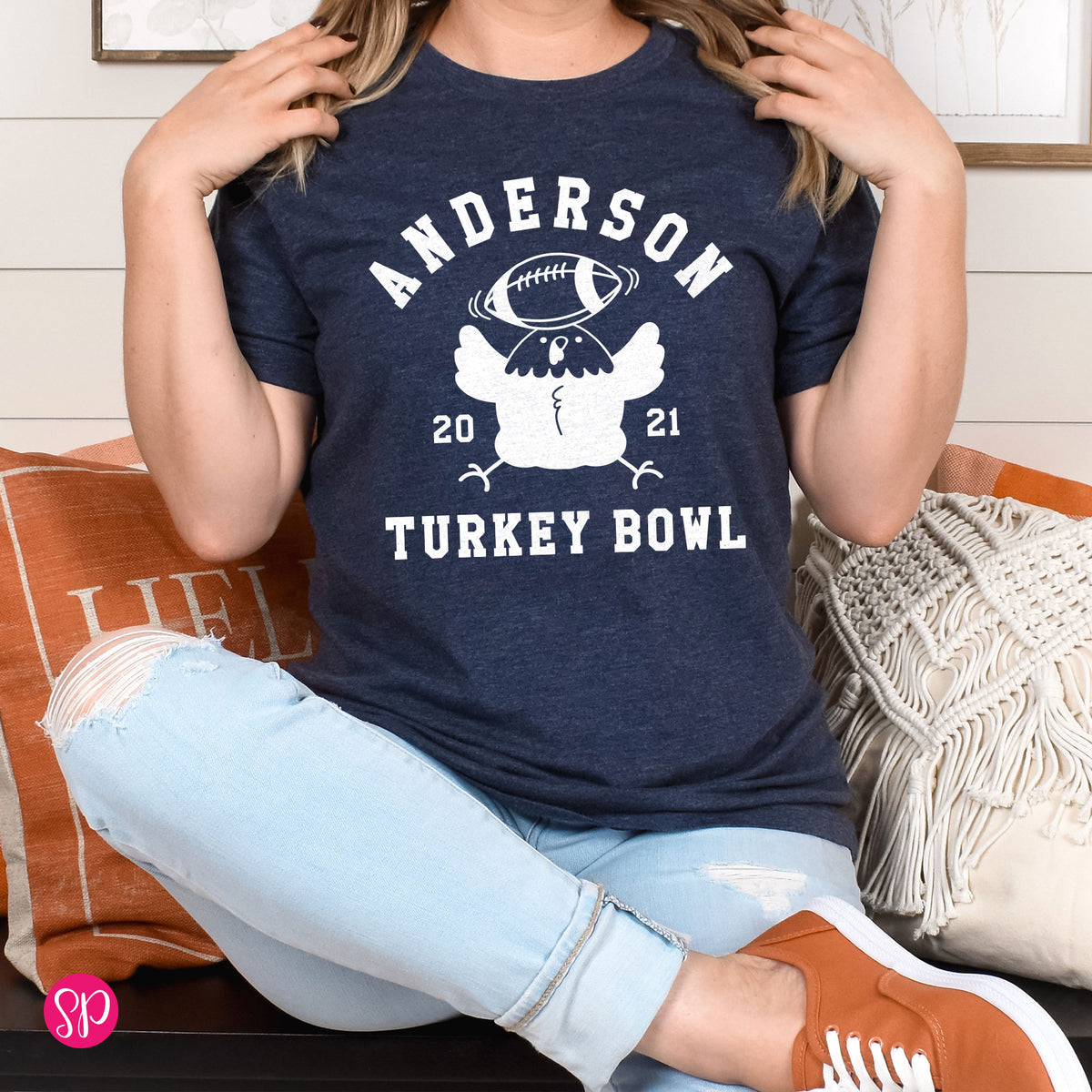 Custom Family Name Personalized Thanksgiving Day Turkey Bowl Unisex T-Shirt Graphic Tee Shirt