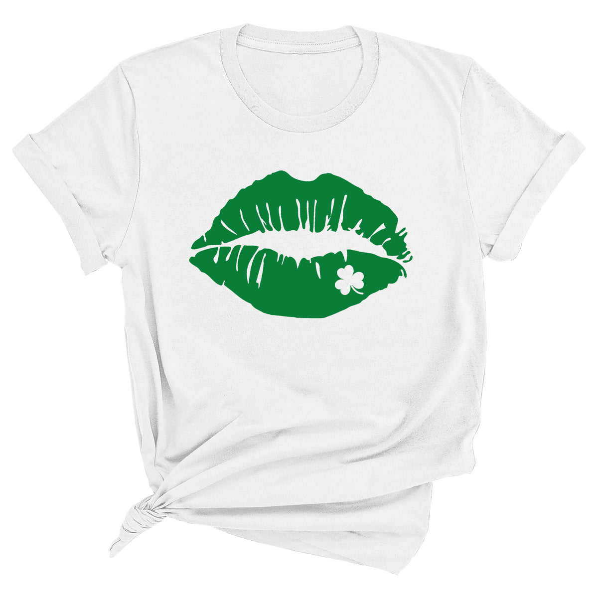 Lips with Shamrock Unisex T-Shirt