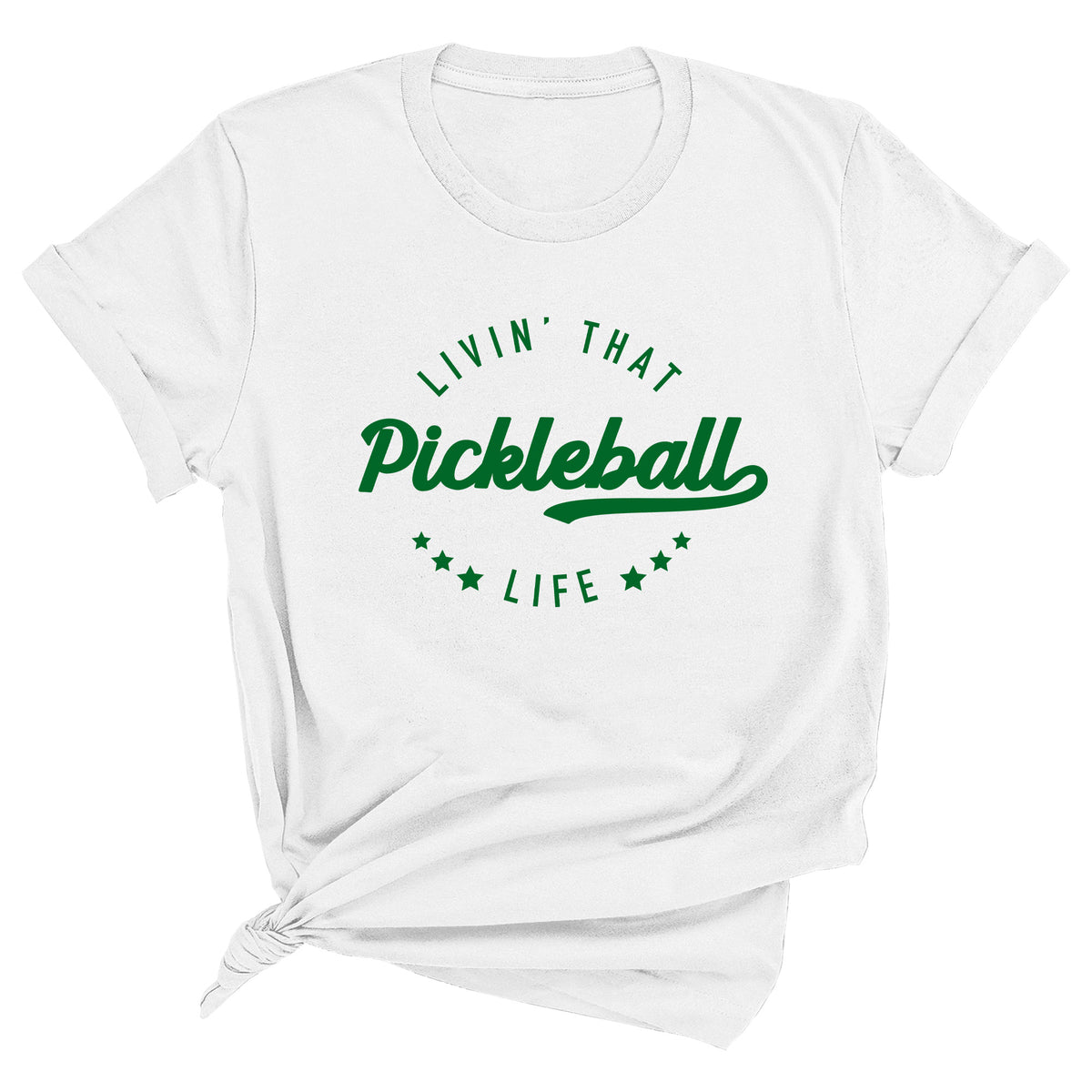 Livin' That Pickleball Life Unisex T-Shirt (GREEN INK)
