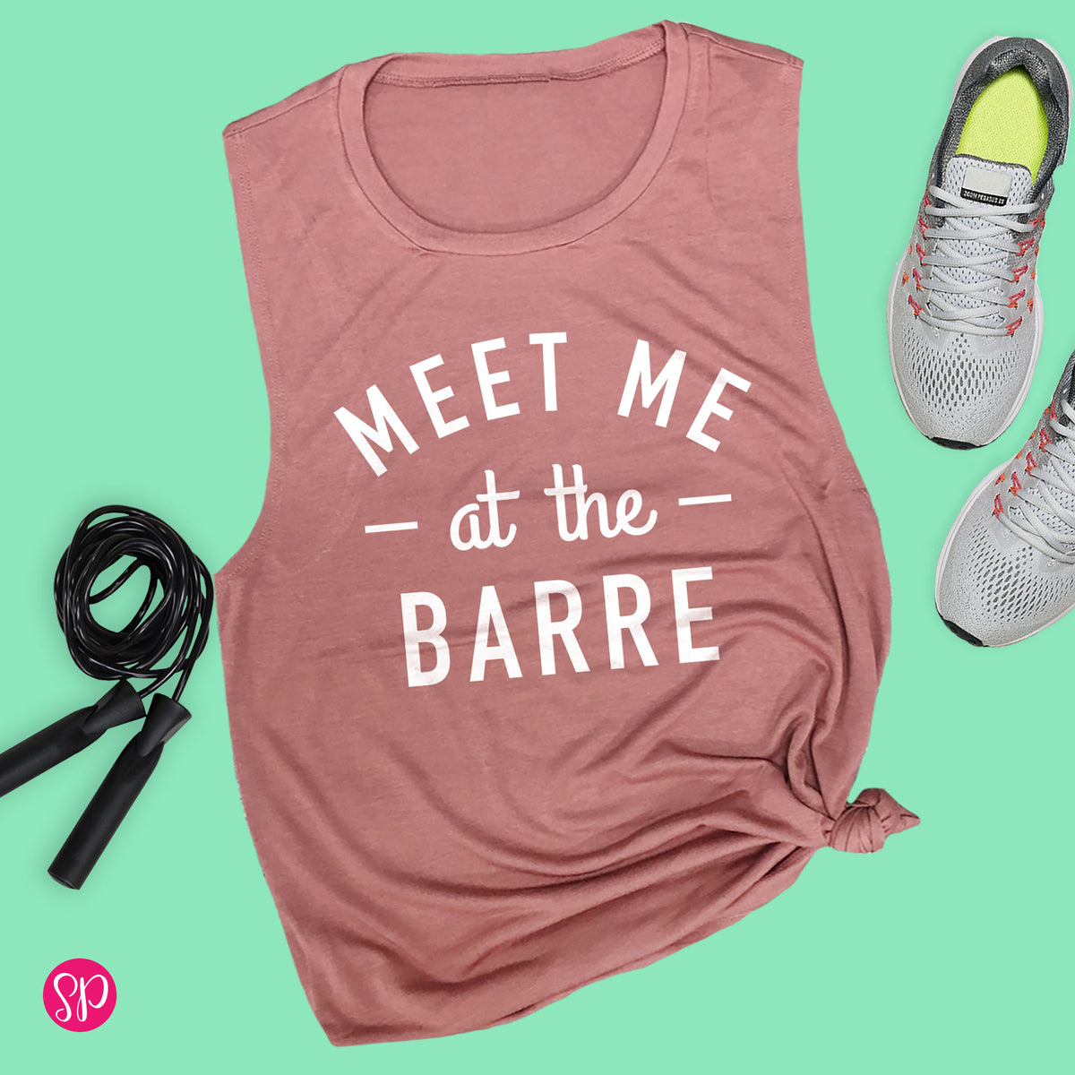 Meet Me at the Barre Workout Fitness Shirt Tank Top for Women