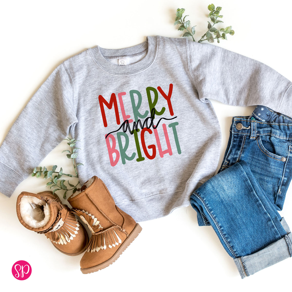 Merry and Bright Kids Sweatshirt