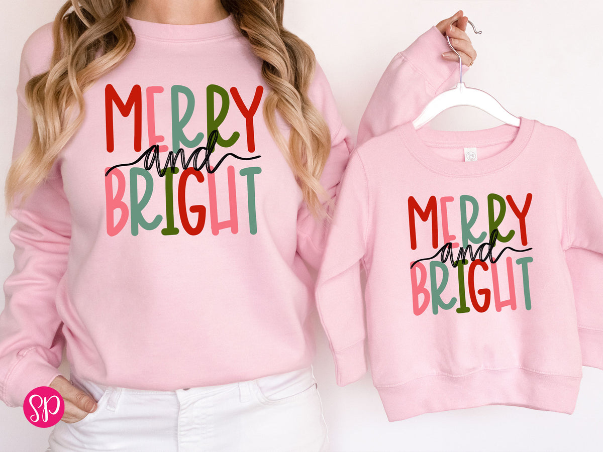 Matching Merry and Bright Sweatshirt