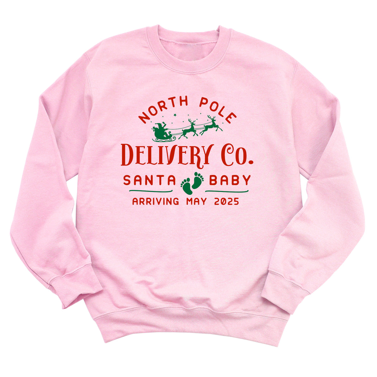 North Pole Delivery Co. Santa Baby on the Way Sweatshirt