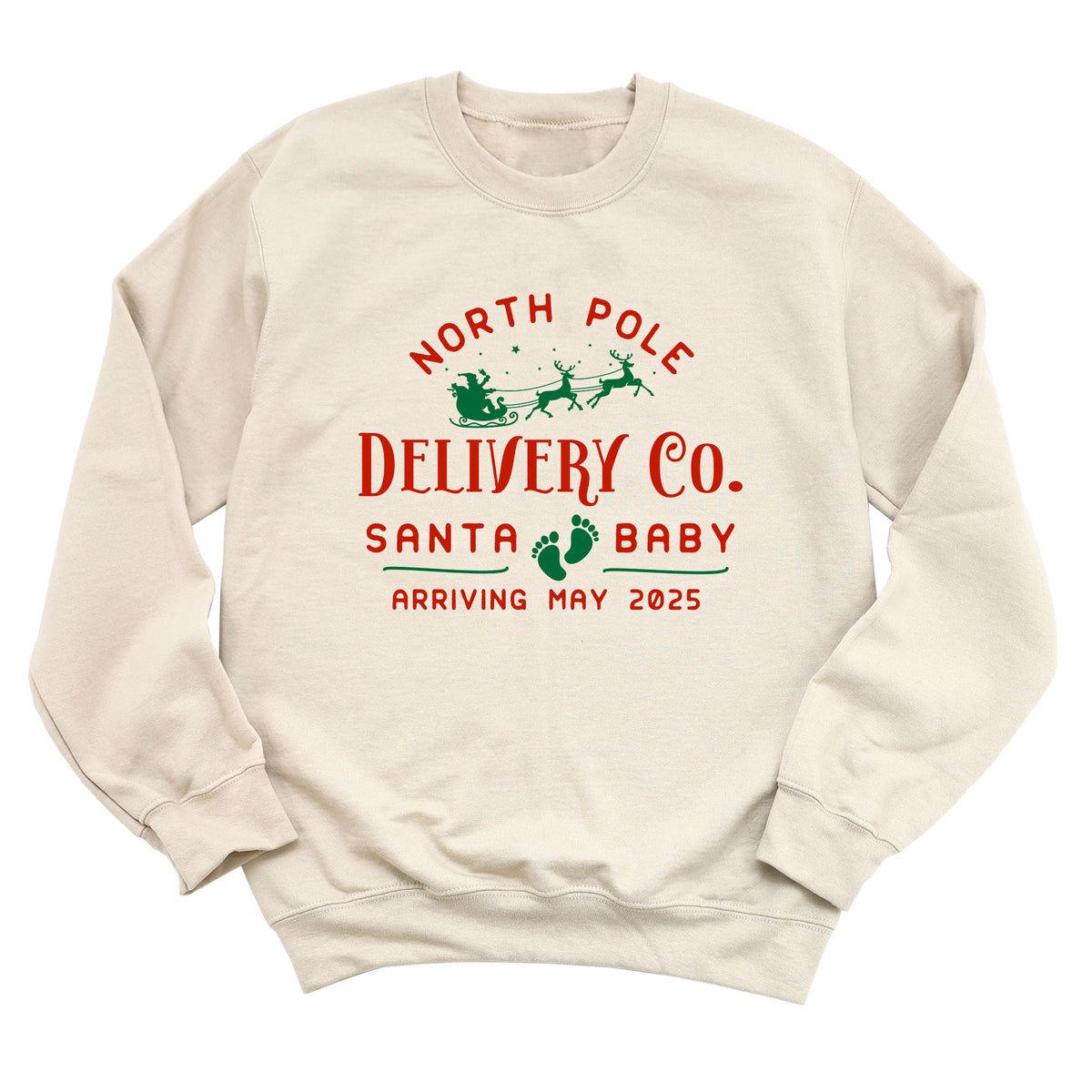 North Pole Delivery Co. Santa Baby on the Way Sweatshirt