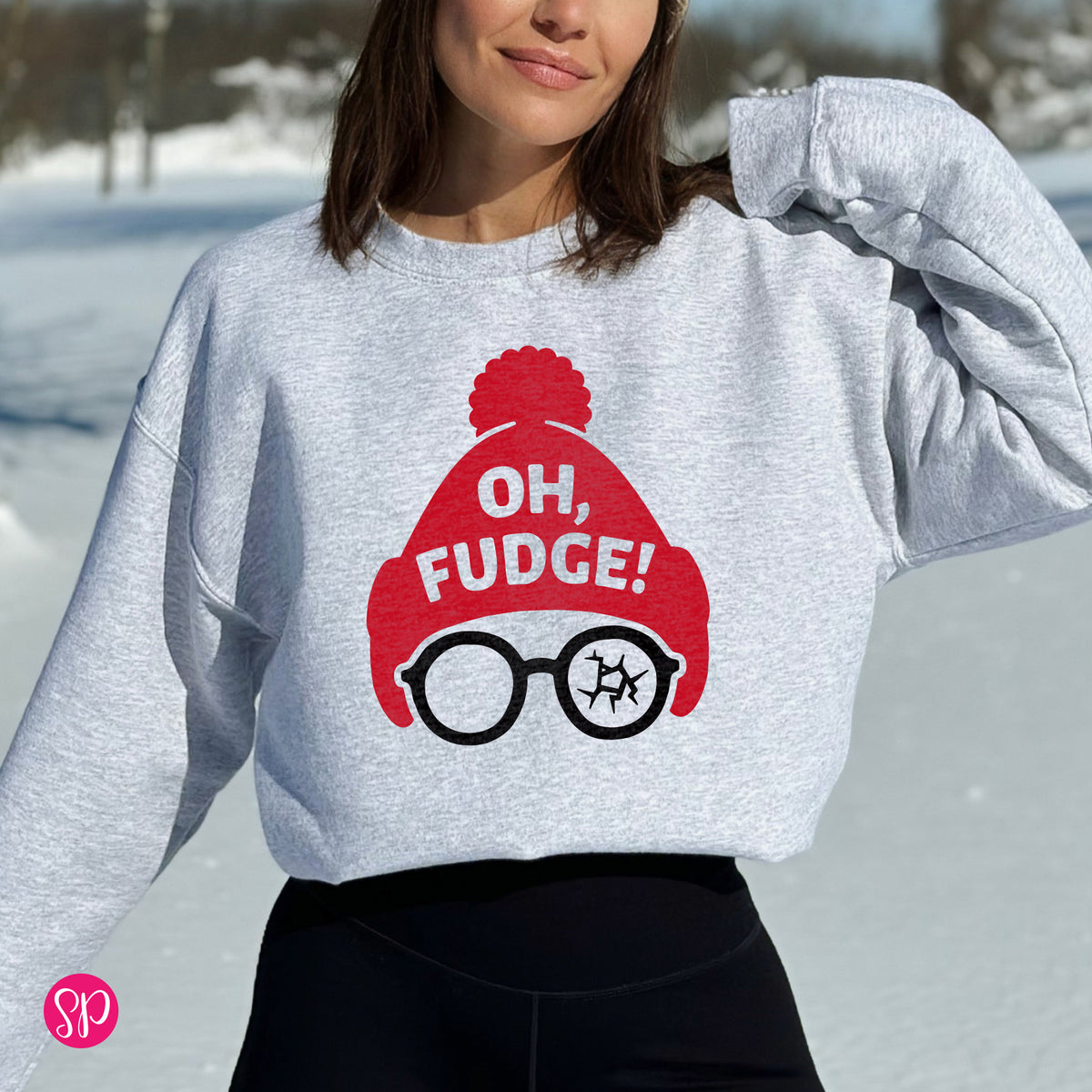 Oh Fudge A Christmas Story You'll Shoot Your Eye Out Movie Broken Glasses Cozy Winter Holiday Sweatshirt