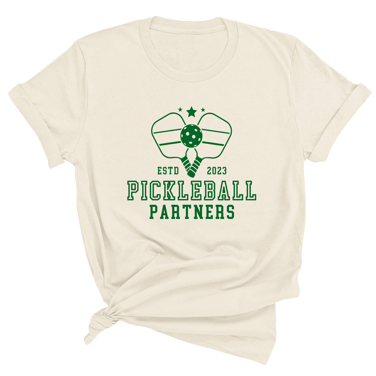 Pickleball Partners Since Custom Year Unisex T-Shirt (GREEN INK)