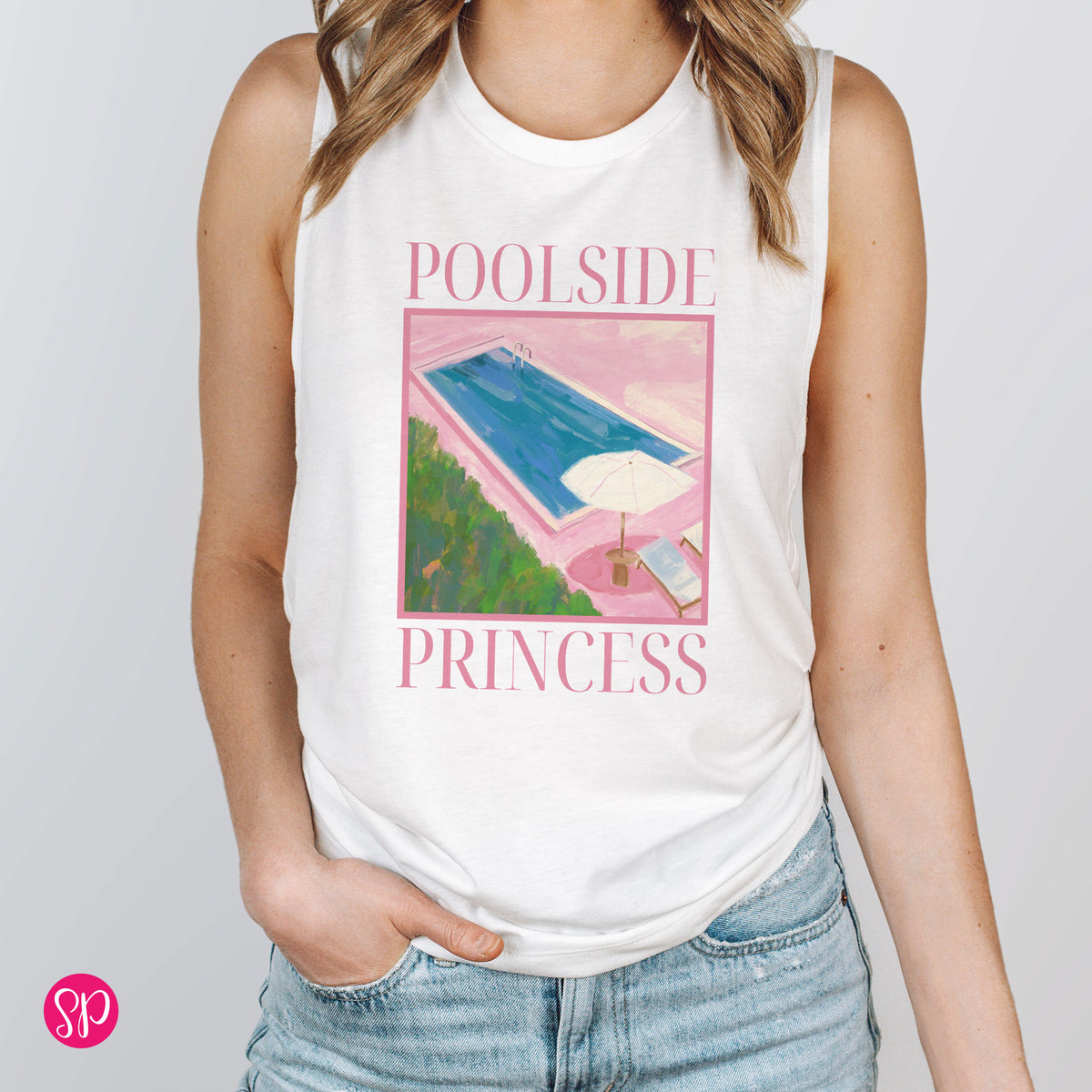 Poolside Princess Muscle Tee