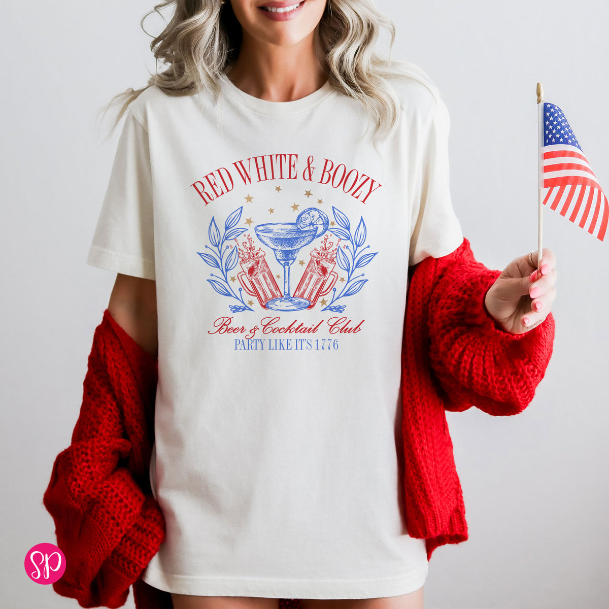 Red White & Boozy, Beer & Cocktail Club Unisex T-Shirt