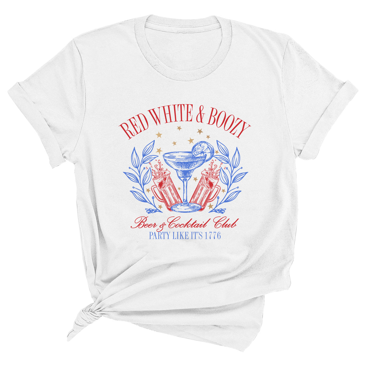 Red White & Boozy, Beer & Cocktail Club Unisex T-Shirt