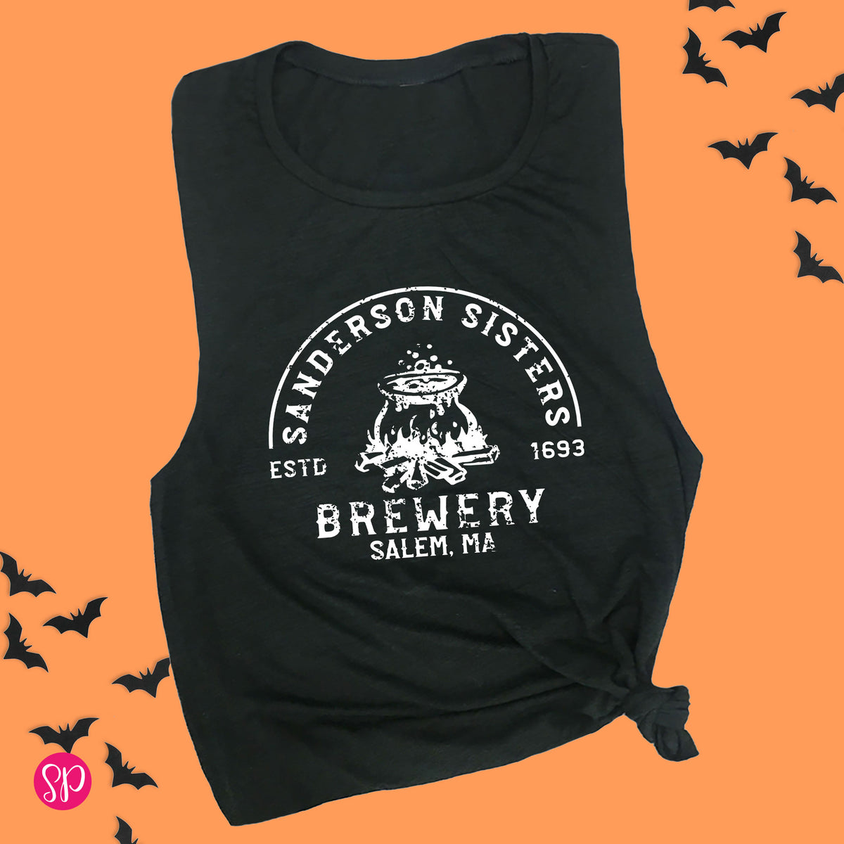 Sanderson Brewery Salem MA 1693 Hocus Pocus Witch Brew Movie Graphic Workout Fitness Tank Top