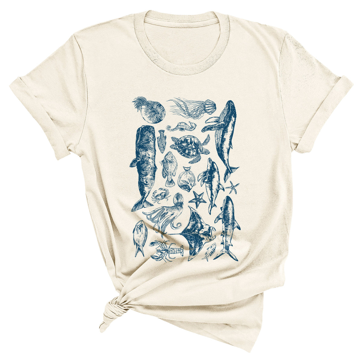 Sea Creatures Illustrations Comfort Colors T-Shirt