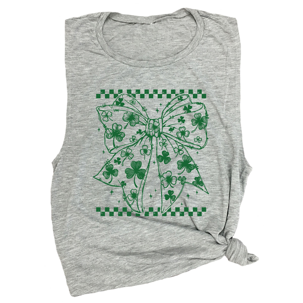 Shamrock Coquette Bow Muscle Tee