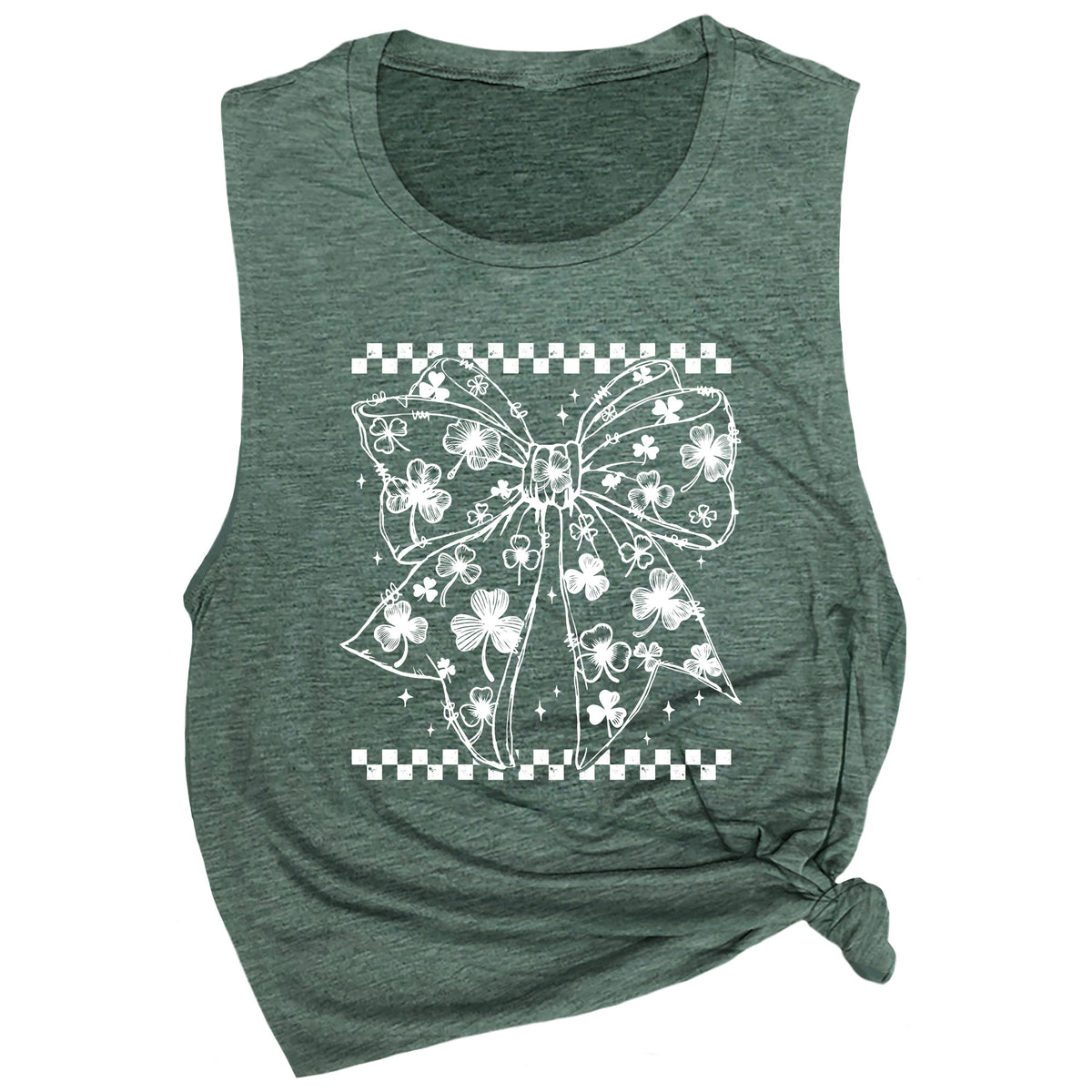 Shamrock Coquette Bow Muscle Tee