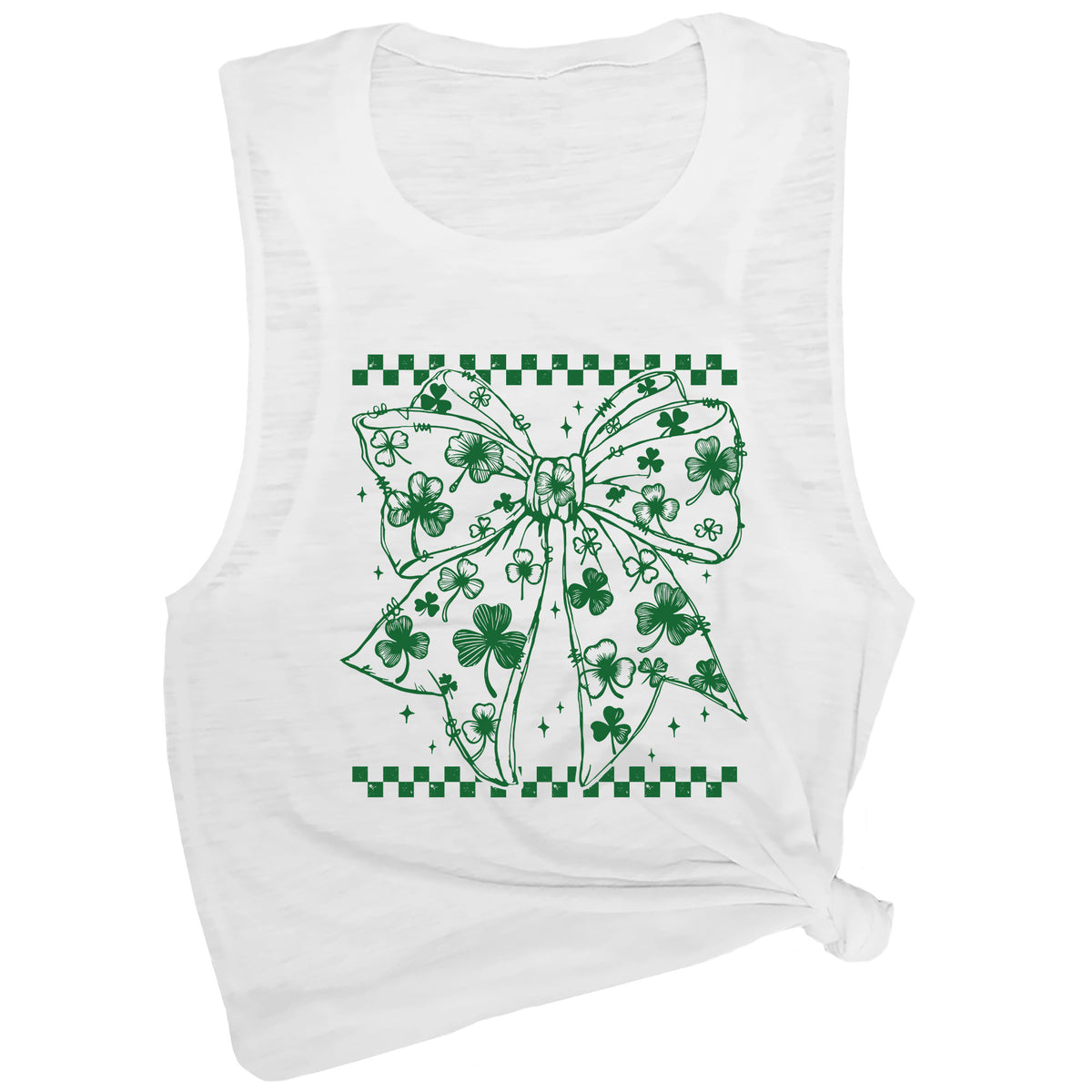 Shamrock Coquette Bow Muscle Tee