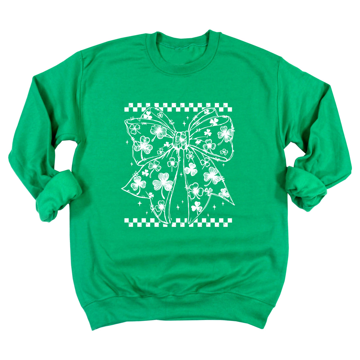 Shamrock Coquette Bow Sweatshirt