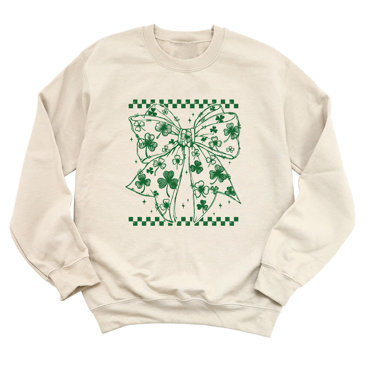 Shamrock Coquette Bow Sweatshirt