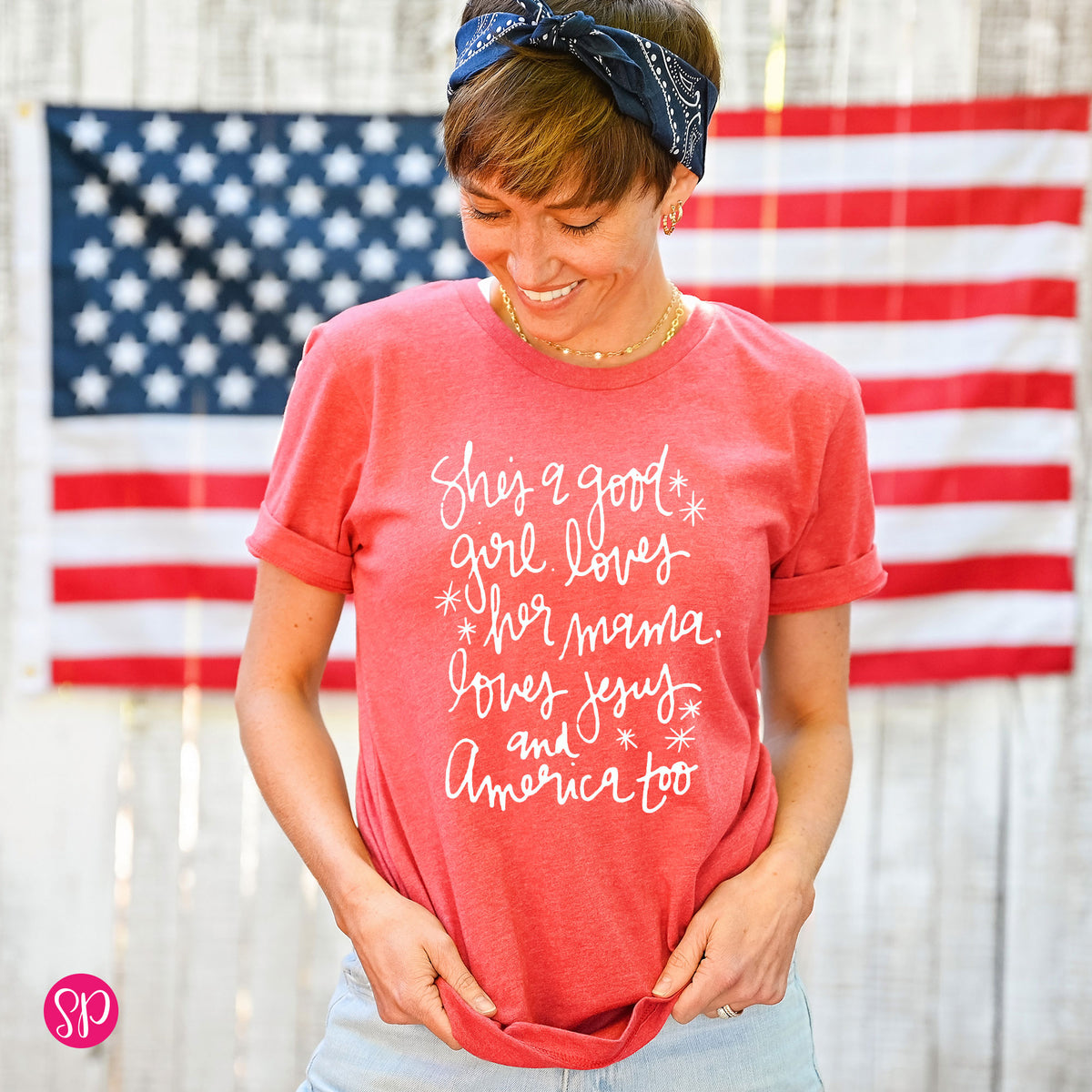Loves Jesus and America Too Unisex T-Shirt