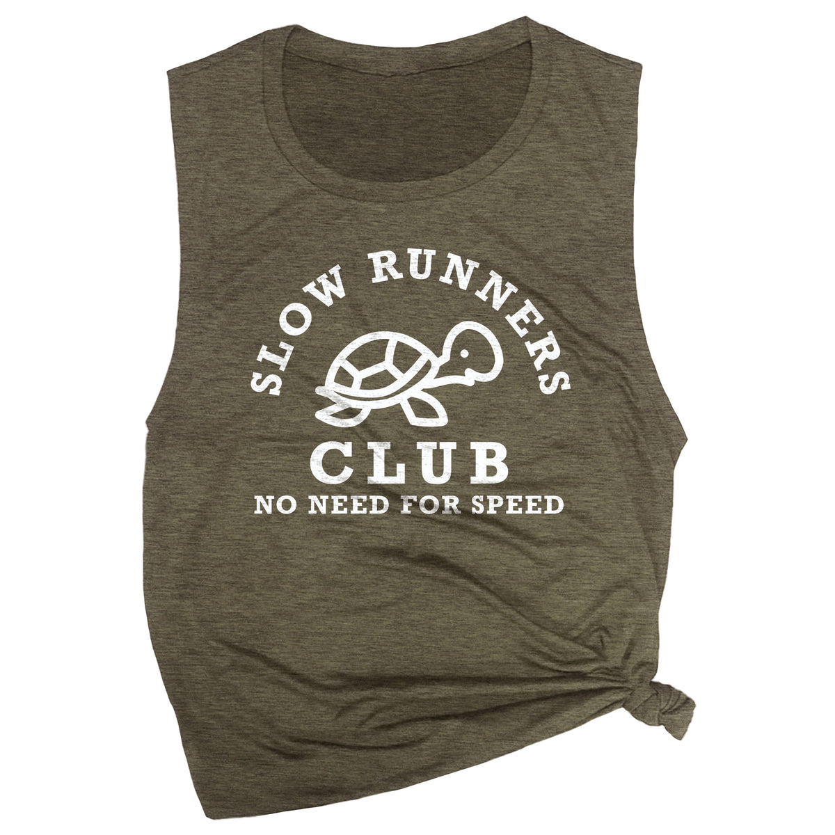 Slow Runners Club No Need for Speed Muscle Tee