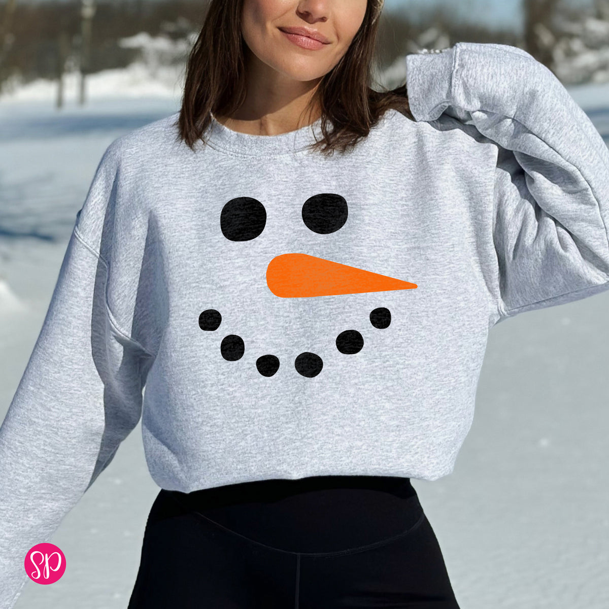Snowman Face Sweatshirt