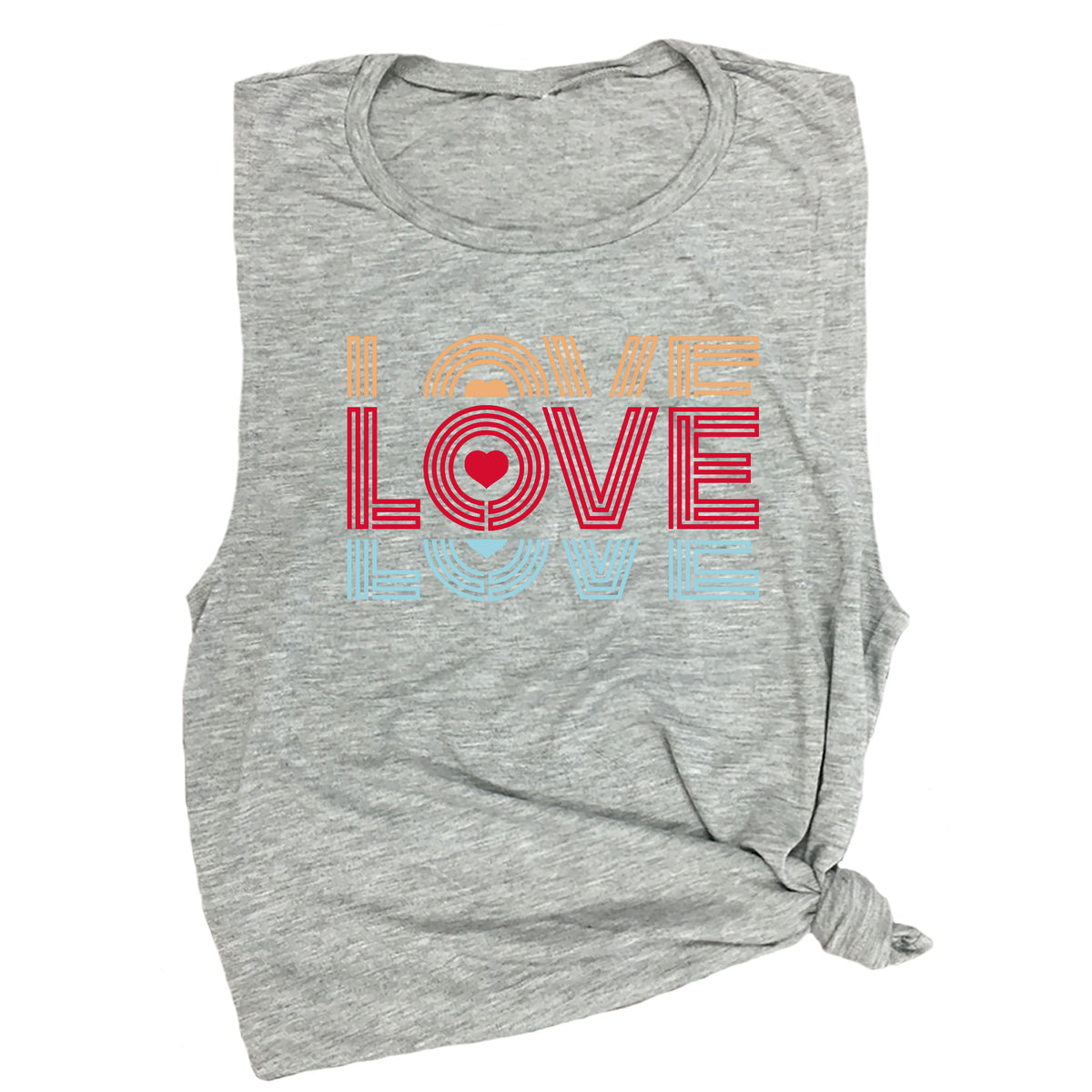 Stacked Retro Love Muscle Tee