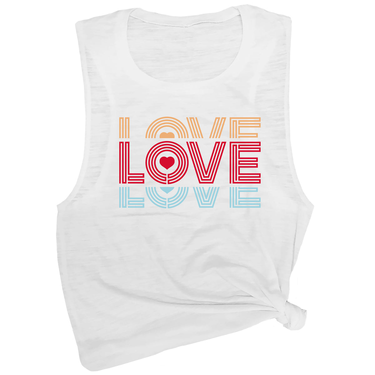 Stacked Retro Love Muscle Tee
