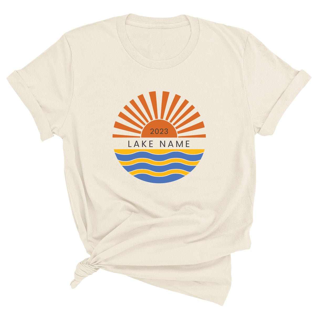 Sunrise with Lake Name Unisex T-Shirt